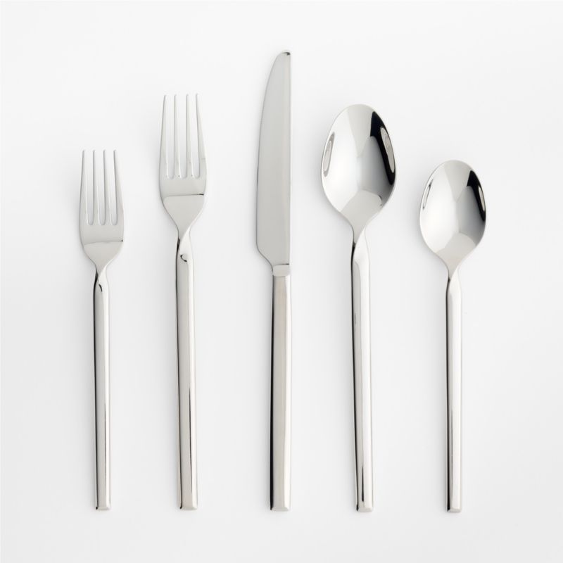 Twist Mirror 20-Piece Flatware Set + Reviews | Crate & Barrel
