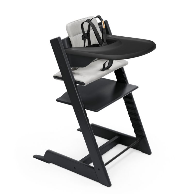 Stokke Tripp Trapp Black Wood Baby High Chair + Reviews | Crate & Kids