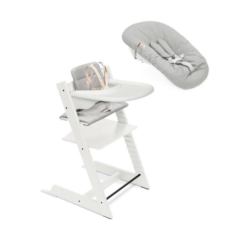 Stokke Tripp Trapp Vanilla White Wood Baby High Chair + Reviews