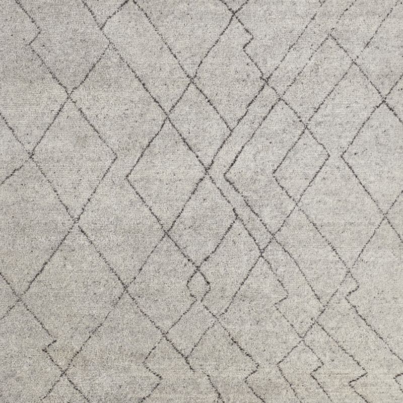 Tangier Wool Hand-Knotted Grey Moroccan Area Rug 8'x10'