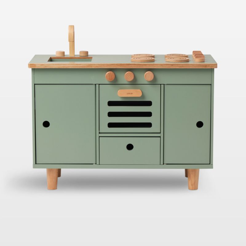 Lalo Sage Green Montessori Kids Play Kitchen