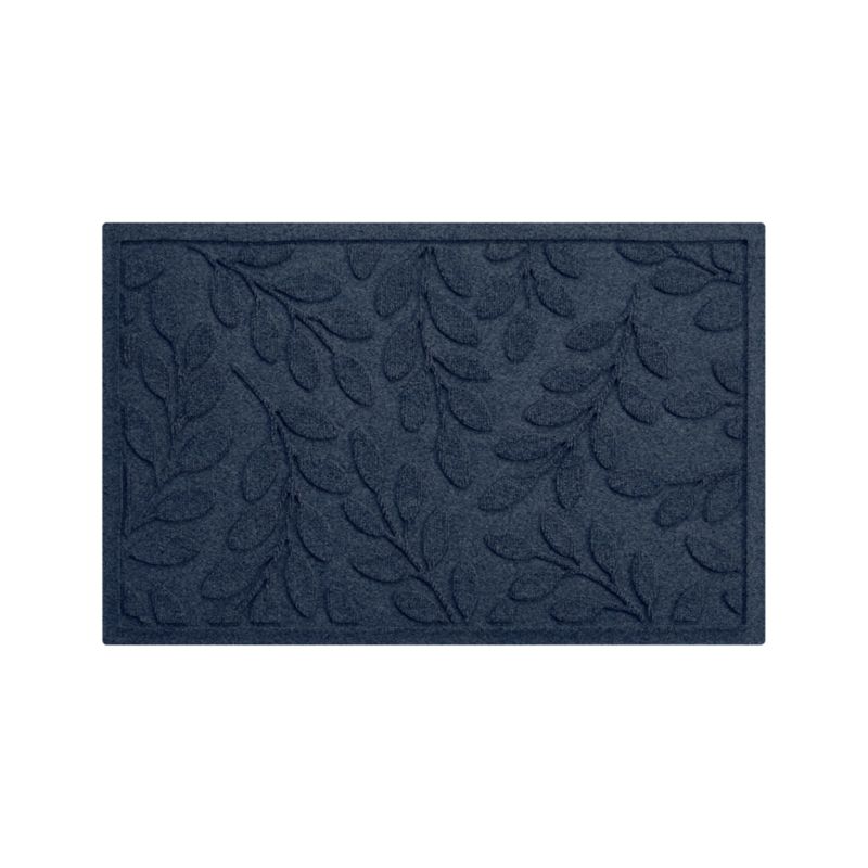 Thirsty Leaves Blue Doormat 22"x34"