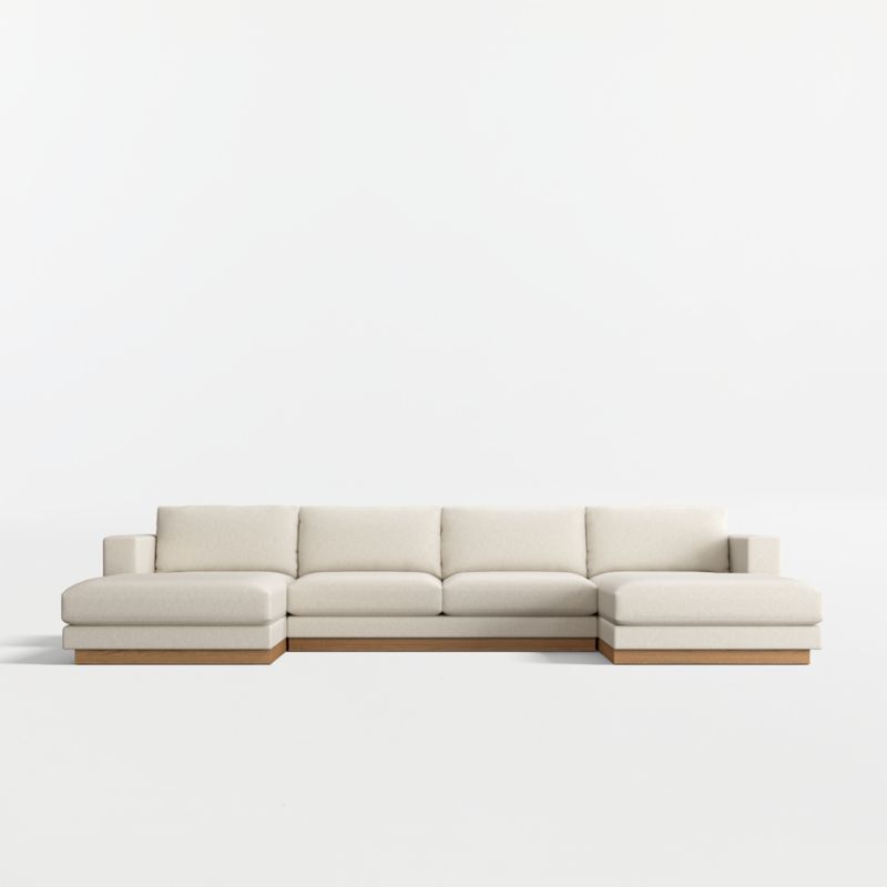 Tidal 3-Piece U-Shaped Sectional Sofa with Double Chaise Lounge
