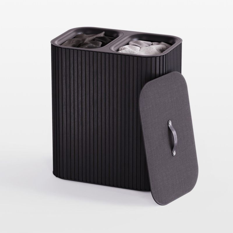 Joseph Joseph Tota Luxe 90L Bamboo Trio Laundry Basket - Carbon