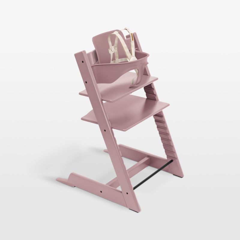 Stokke Tripp Trapp Serene Pink Wood Baby High Chair + Reviews