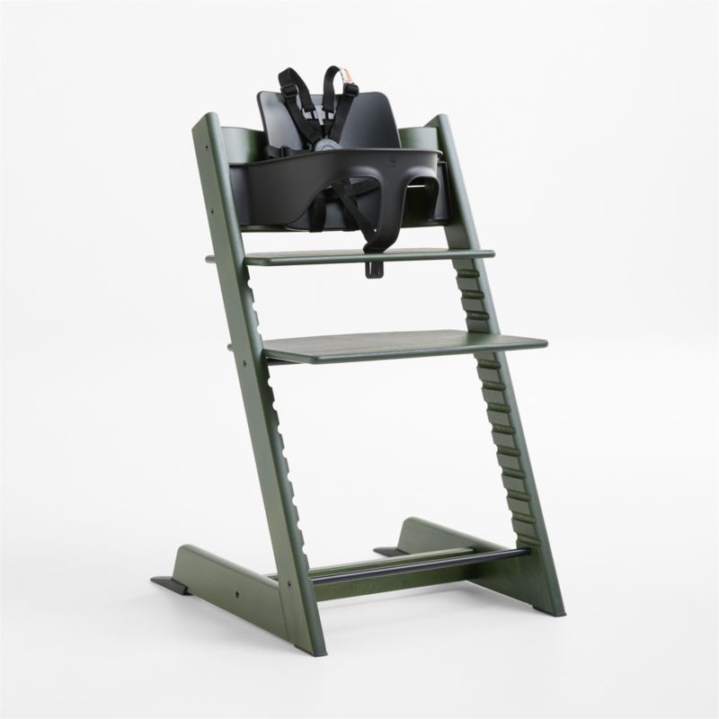 Stokke Tripp Trapp Fjord Blue Wood Baby High Chair | Crate & Kids
