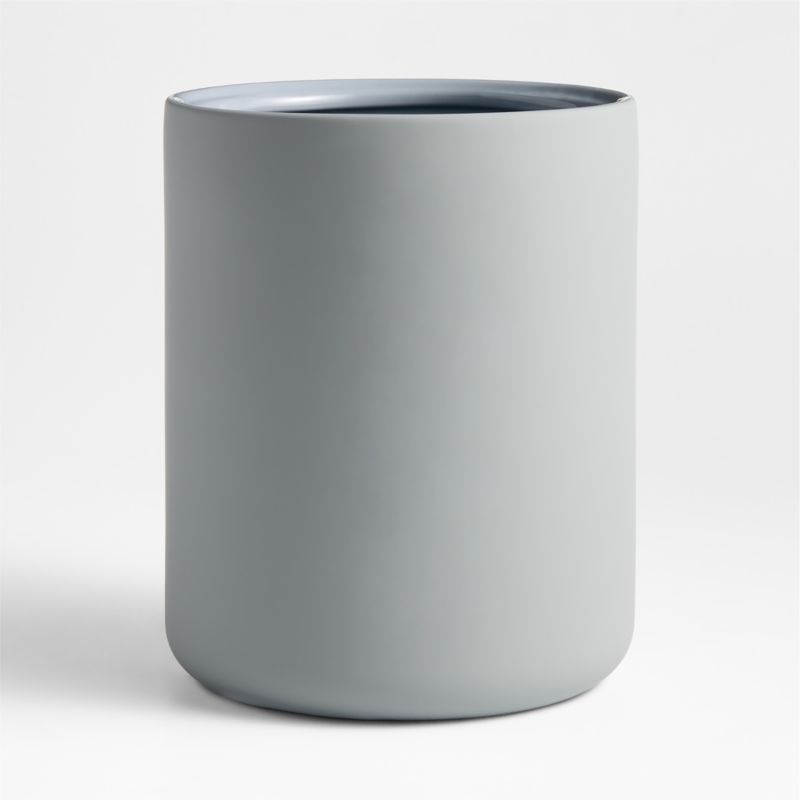 Varick Blue Silicone Coated Trash Can