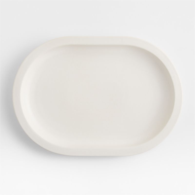 Villa White Oval Stoneware Platter