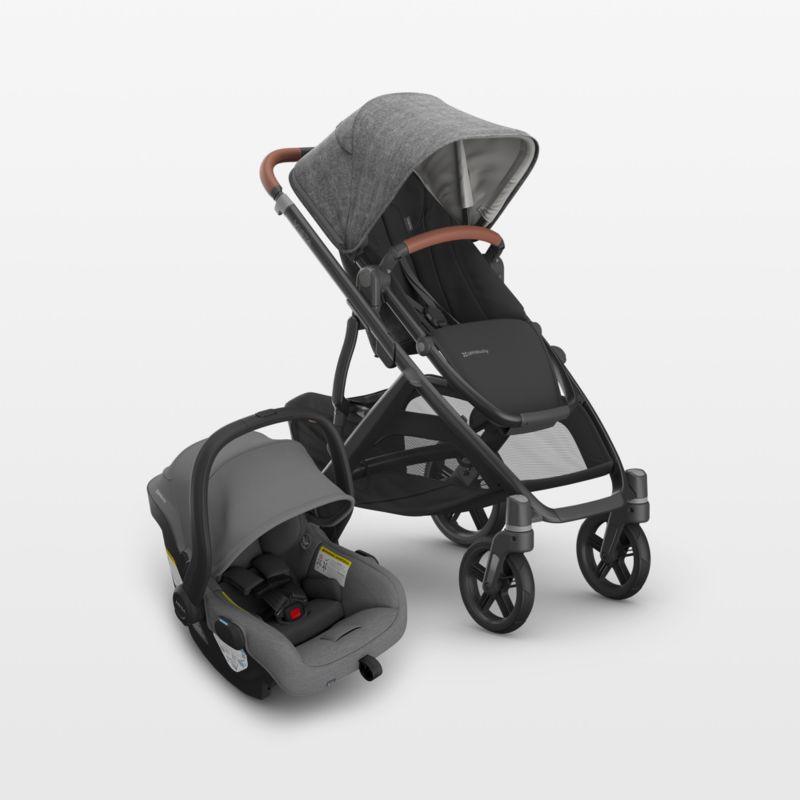 UPPAbaby Vista V3 Greyson Charcoal Foldable Stroller + Mesa V3 Travel System