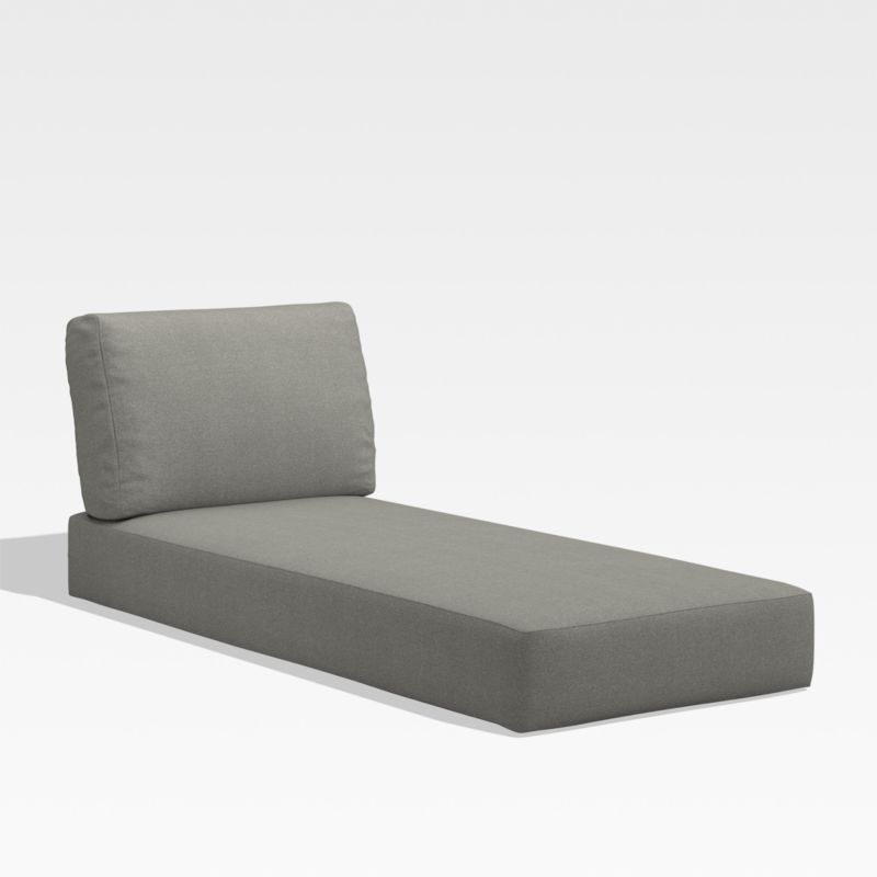 Walker Canvas Charcoal Sunbrella® Outdoor Chaise Cushion