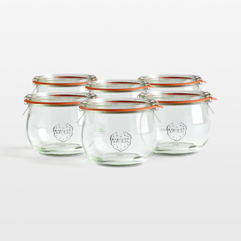 Weck 20.2-oz. Glass Cylindrical Jar + Reviews | Crate & Barrel