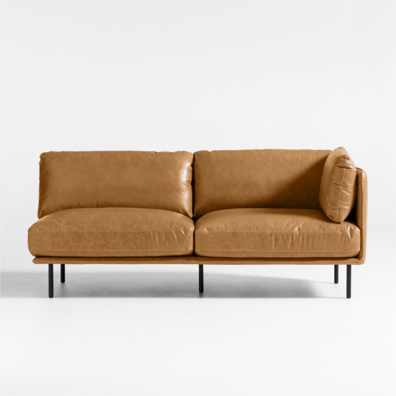 Wells Leather Right-Arm Sofa Sectional Piece