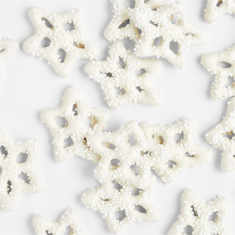 White Snowflake Pretzels in Gift Tin