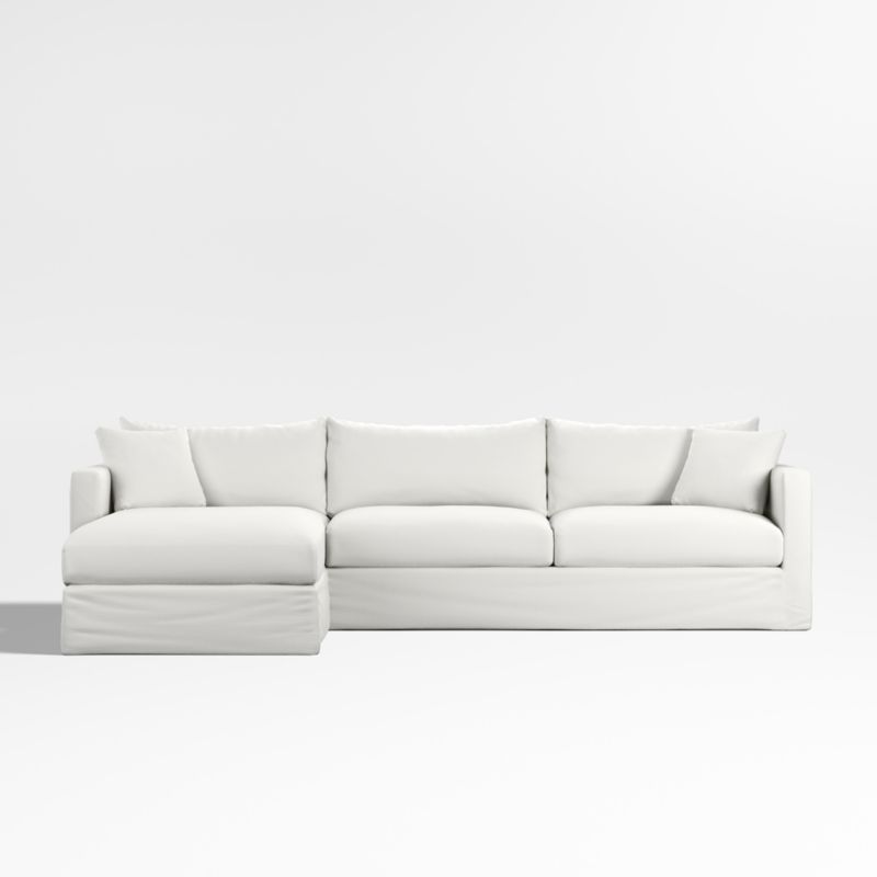Willow II 2-Piece Slipcovered Sectional Sofa with Chaise Lounge