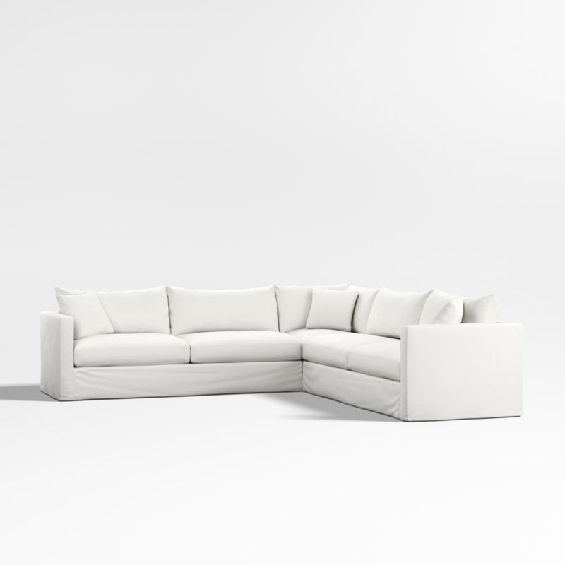 Willow II 3-Piece L-Shaped Slipcovered Sectional Sofa