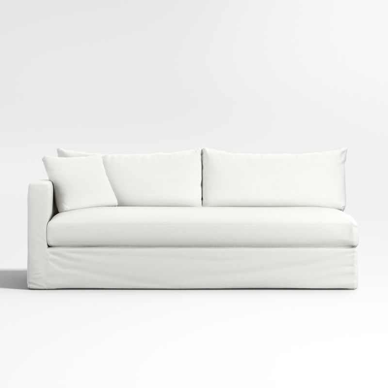 Willow II Slipcovered Bench Left-Arm Sofa