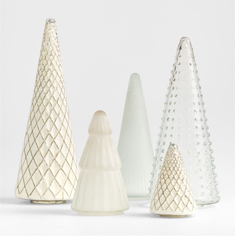 Winter Wonderland Holiday Trees, Set of 5