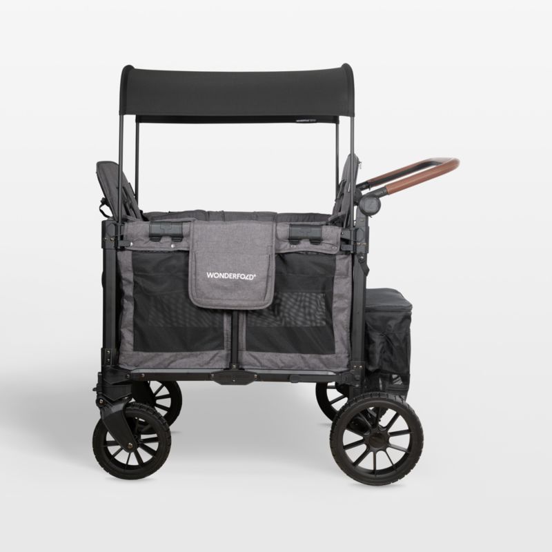 Wonderfold W2 Luxe Pro Charcoal Grey Double Kids Stroller Wagon