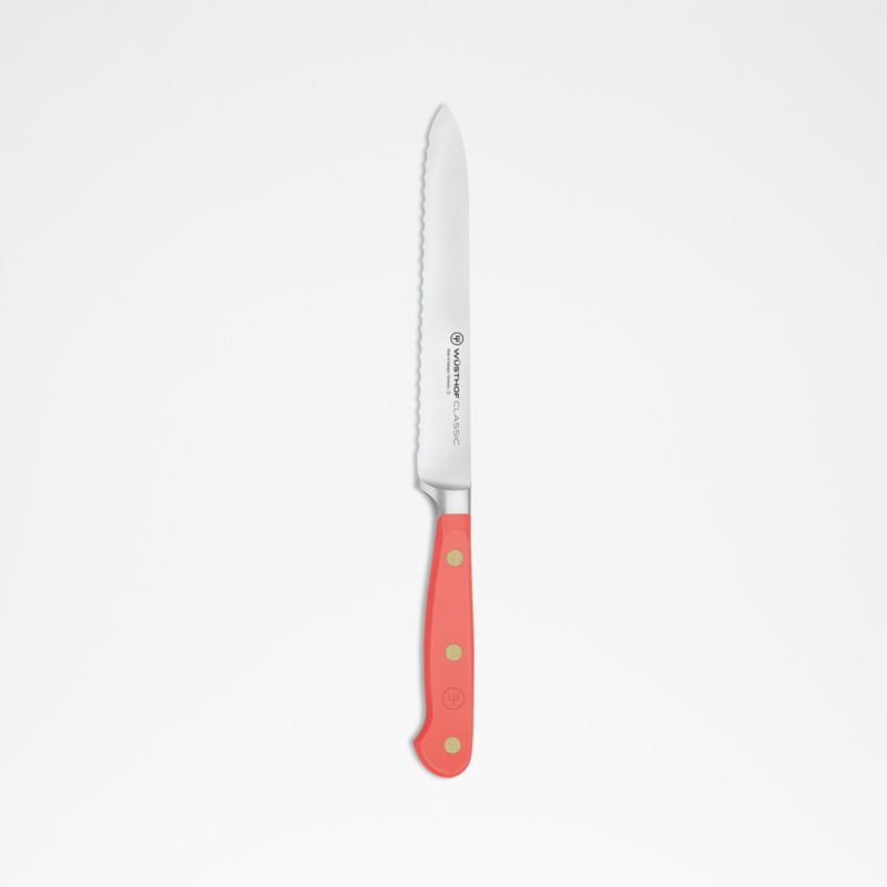 Wusthof Classic Color Coral 5" Serrated Utility Knife