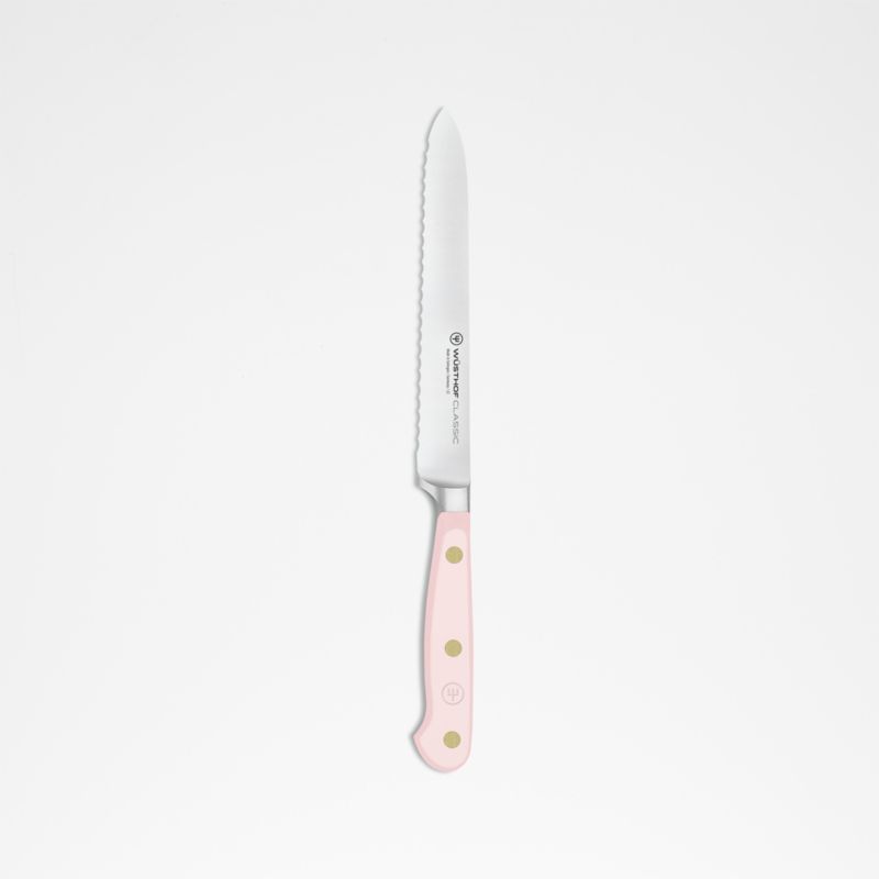 Wusthof Classic Color Pink Himalayan Salt 5" Serrated Utility Knife