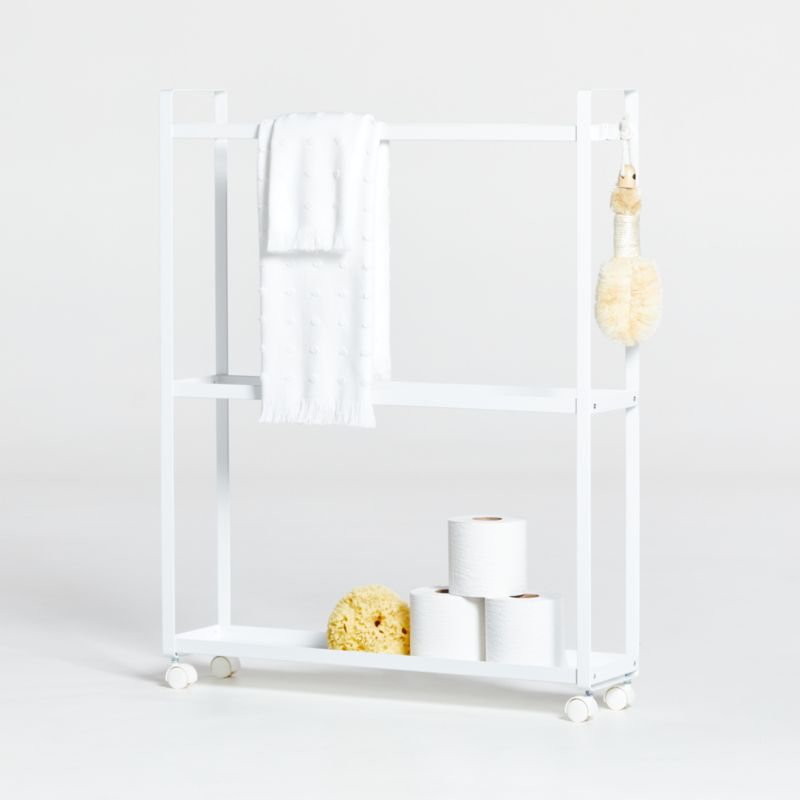 Yamazaki Towel Rack & Bathroom Cart Organizer