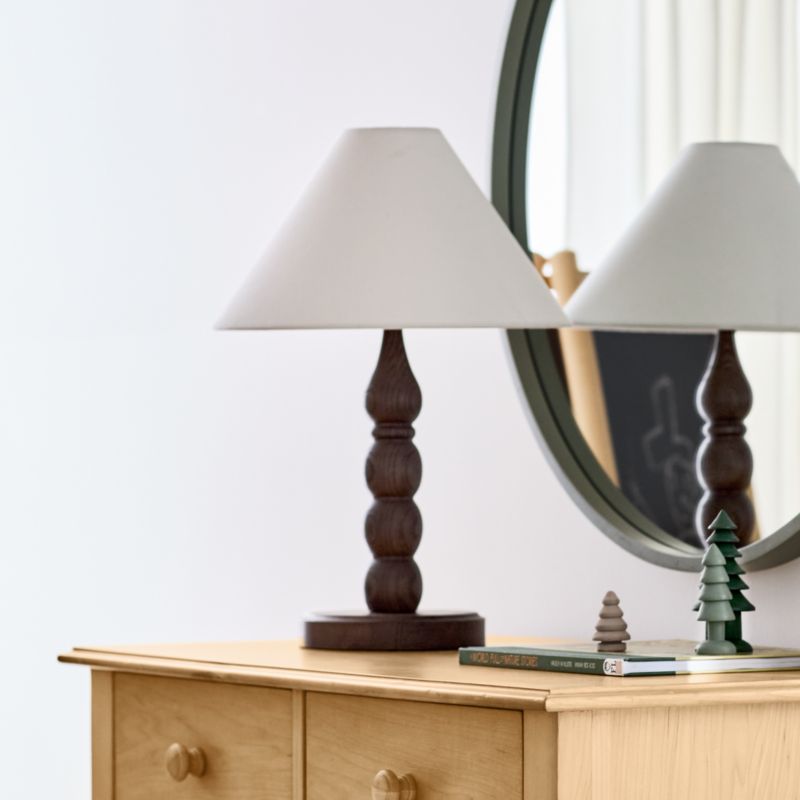 Jenny Lind Deep Brown Wood Kids Table Lamp