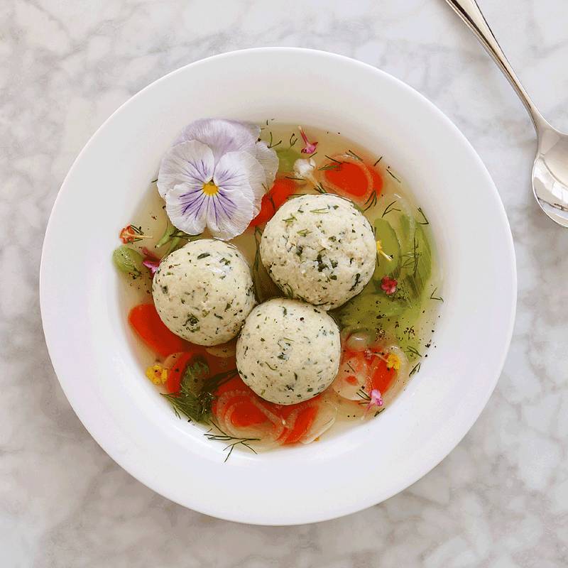 Chicken Lemon Rice Matzo Ball Soup