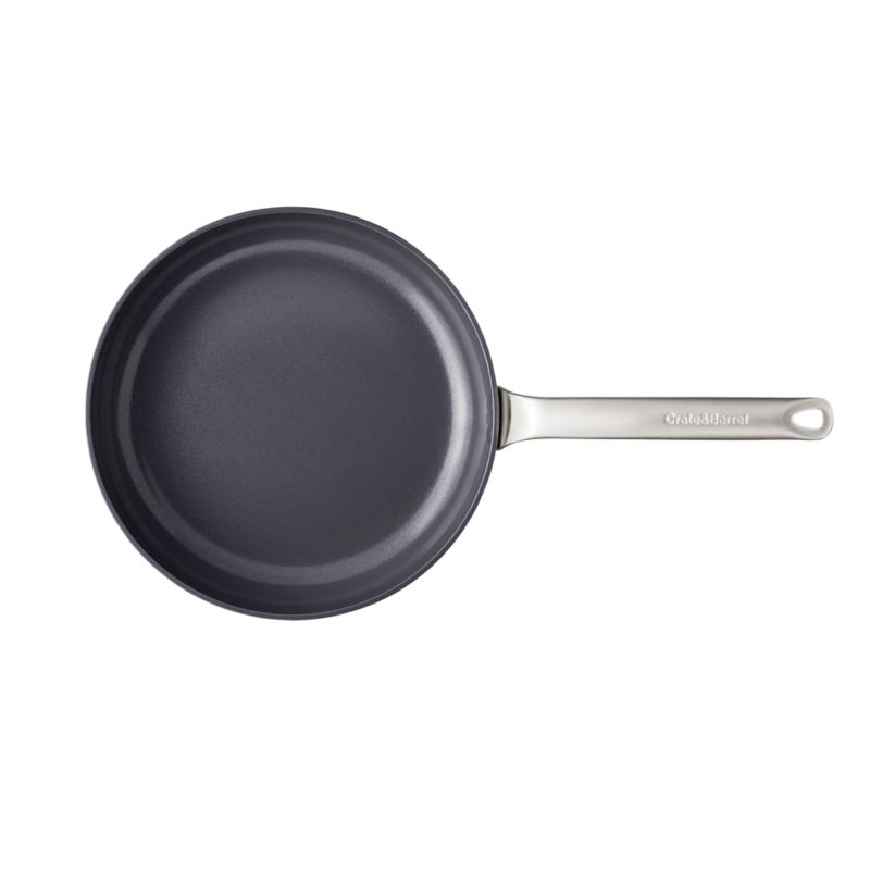 Crate & Barrel EvenCook Ceramic ™ Cream Nonstick Fry Pans, Set of 2 - image 7 of 8