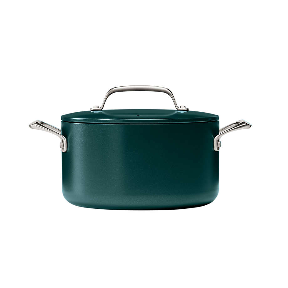 Crate & Barrel EvenCook Ceramic Deep Teal Ceramic Nonstick 8-Piece Cookware  Set with Bonus + Reviews