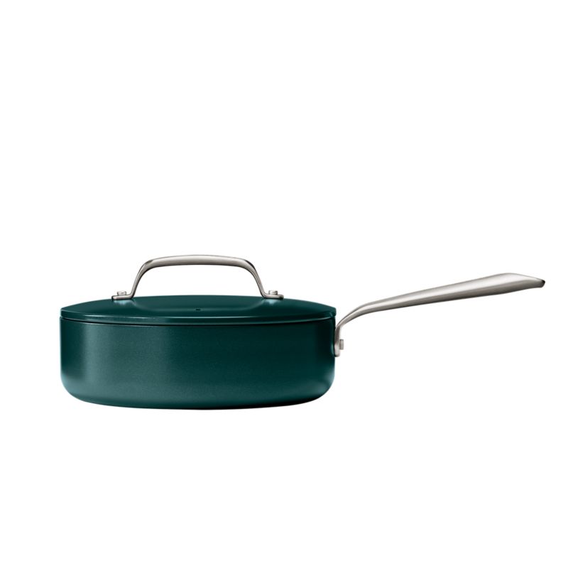 Crate & Barrel EvenCook Ceramic ™ Deep Teal Ceramic Nonstick 8-Piece Cookware Set with Bonus - image 8 of 9