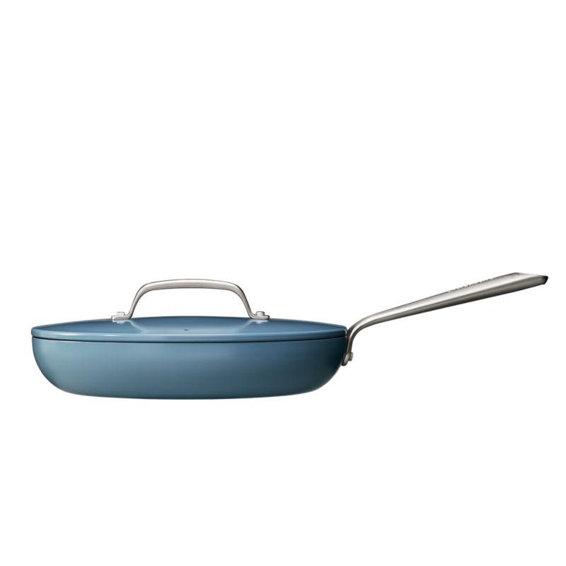 Crate & Barrel EvenCook Ceramic Denim Ceramic Nonstick Fry Pans