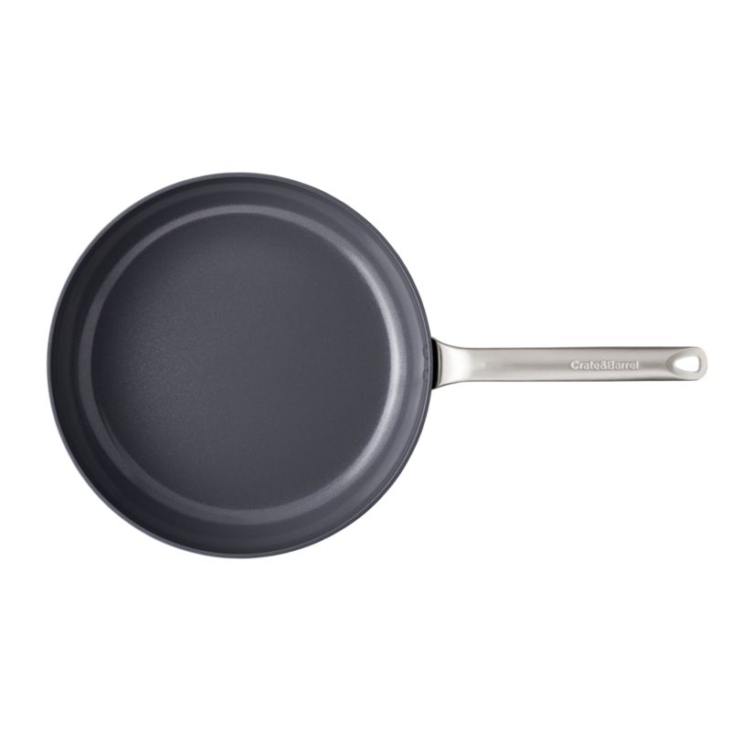 Crate & Barrel EvenCook Ceramic ™ Denim Ceramic Nonstick 12" Fry Pan with Lid - image 8 of 10