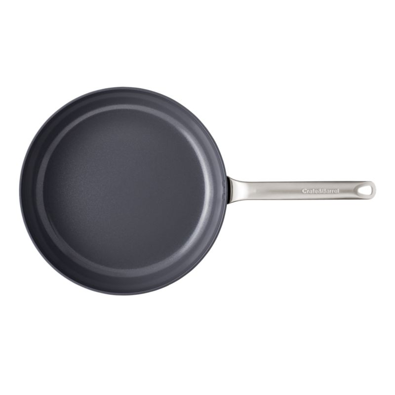 Crate & Barrel EvenCook Ceramic ™ Grey Ceramic Nonstick 12" Fry Pan with Lid - image 7 of 8