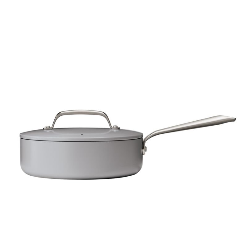 Crate & Barrel EvenCook Ceramic Grey Ceramic Nonstick Double