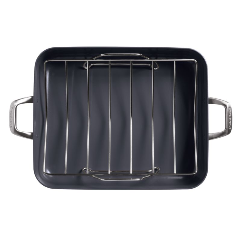 Crate & Barrel EvenCook Core ® Terracotta Ceramic Roasting Pan - image 6 of 8