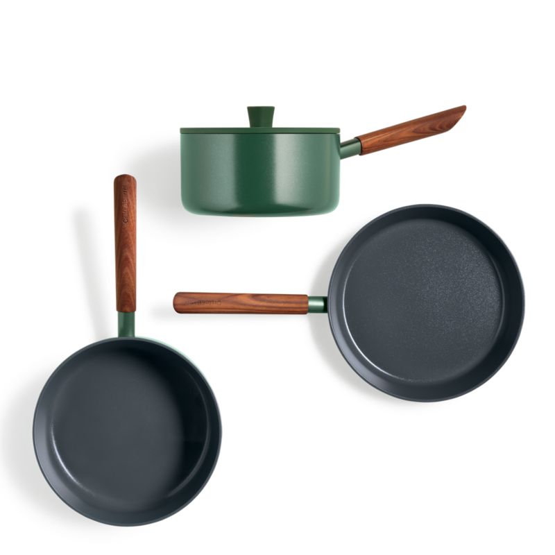 Crate & Barrel Monterey Cream 5-Piece Non-Stick Ceramic Cookware Set +  Reviews