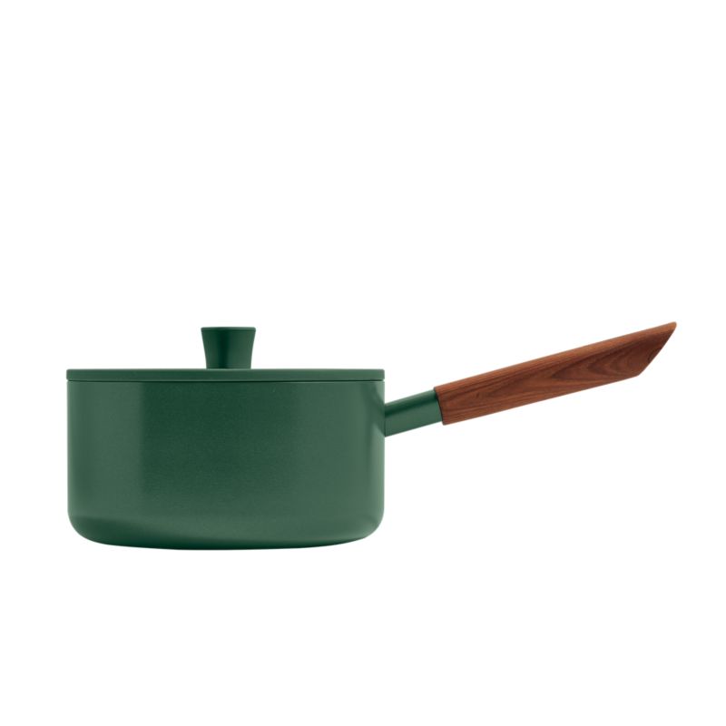 Crate & Barrel Monterey Cypress Green 3-Qt. Non-Stick Ceramic