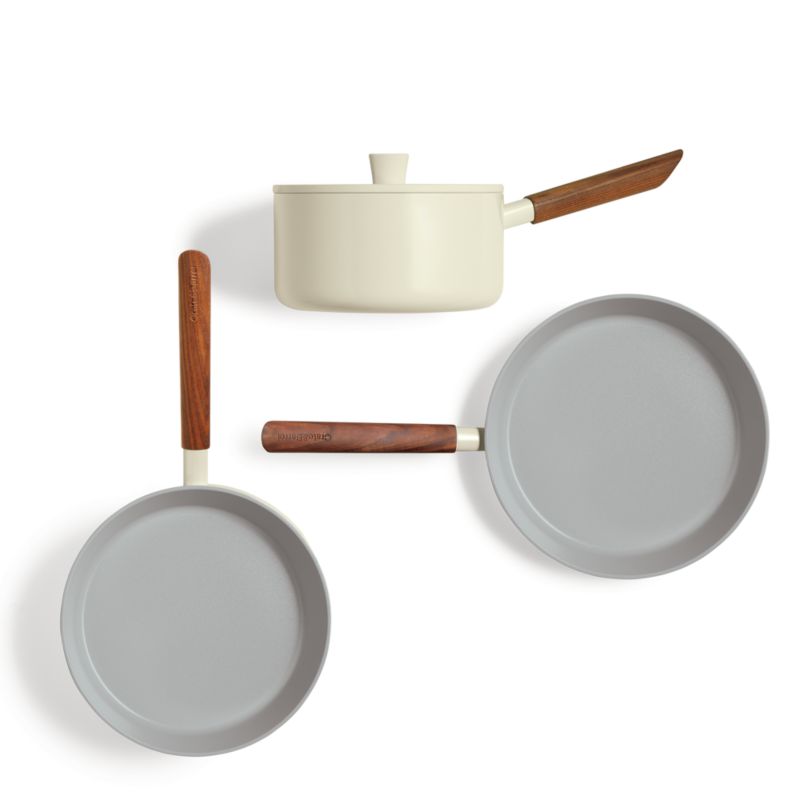 Crate & Barrel Monterey Cream 5-Piece Non-Stick Ceramic Cookware Set +  Reviews