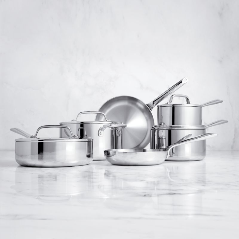 Crate & Barrel EvenCook Core ® 10-Pc. Stainless Steel Cookware Set - image 8 of 12