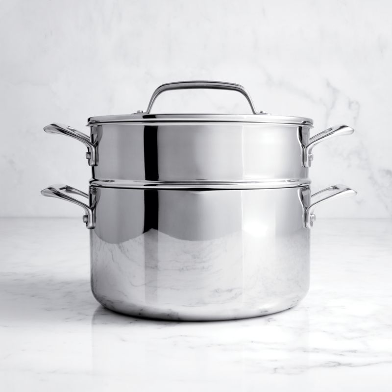 Crate & Barrel EvenCook Core 6 Qt. Stainless Steel Multipot with Glass  Straining Lid + Reviews