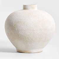 Ophelia Matte White Round Vase 10"