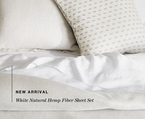 White Natural Hemp Fiber Sheet Set