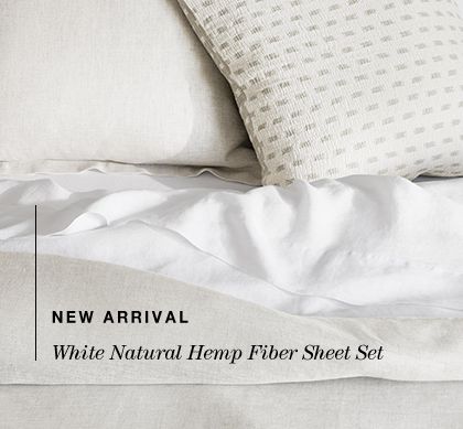 White Natural Hemp Fiber Sheet Set