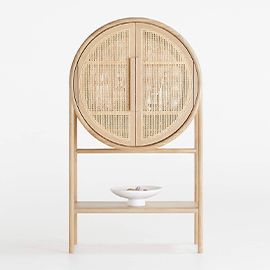 West Natural Cane Bar Cabinet by Leanne Ford