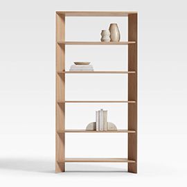 Terrazza Natural Oak 5-Shelf Bookcase