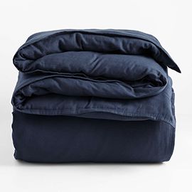 Organic Double Weave Indigo Blue Duvet
