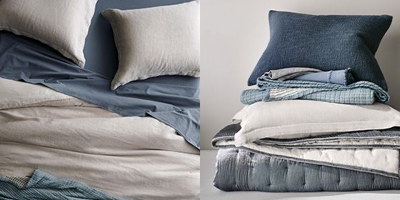blue, grey & ivory