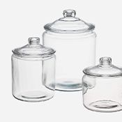 HERITAGE HILL GLASS JARS WITH LIDS