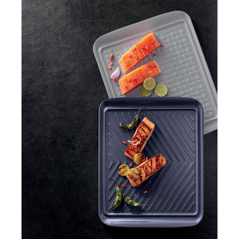 Extra-Large Prep and Serve Stacking Grill Prep Trays, Set of 2 + Reviews