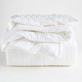 Belamy White Pleated Duvet Cover